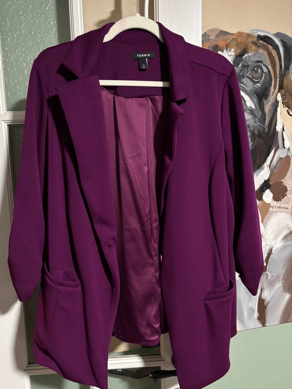 torrid Deep Purple Open-Front Blazer
